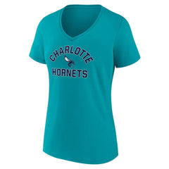 NBA - Charlotte Hornets Women's Overtime Team V-Neck T-Shirt - Aqua