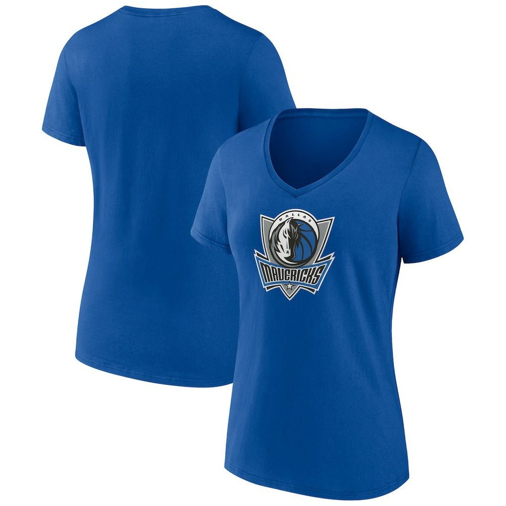NBA - Dallas Mavericks Women's Alternate Logo V-Neck T-Shirt - Royal