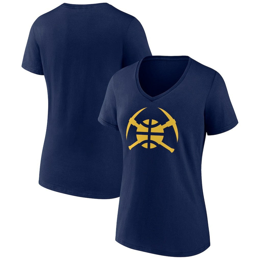 NBA - Denver Nuggets Women's Alternate Logo V-Neck T-Shirt - Navy