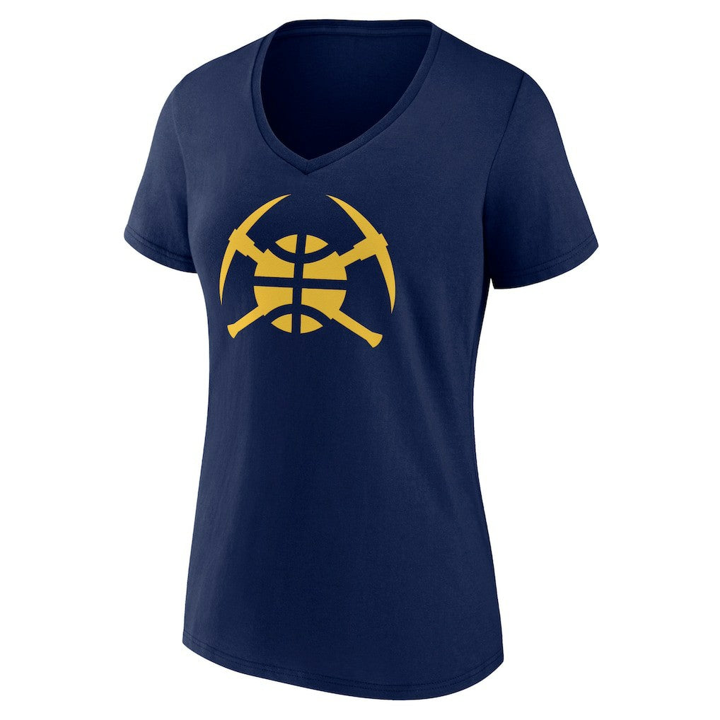 NBA - Denver Nuggets Women's Alternate Logo V-Neck T-Shirt - Navy