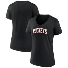 NBA - Houston Rockets Women's Alternate Logo V-Neck T-Shirt - Black