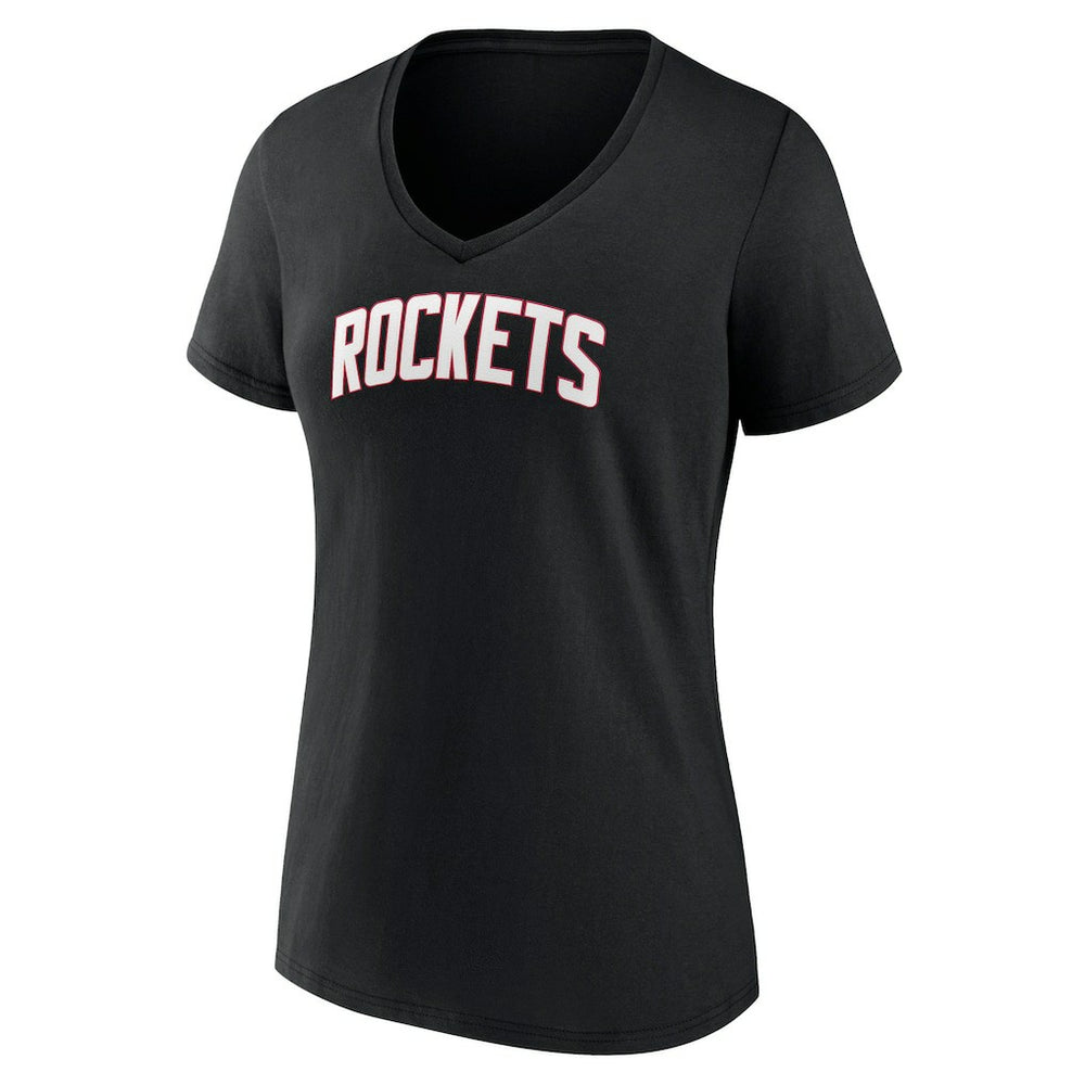 NBA - Houston Rockets Women's Alternate Logo V-Neck T-Shirt - Black