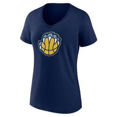 NBA - Memphis Grizzlies Women's Alternate Logo V-Neck T-Shirt - Navy