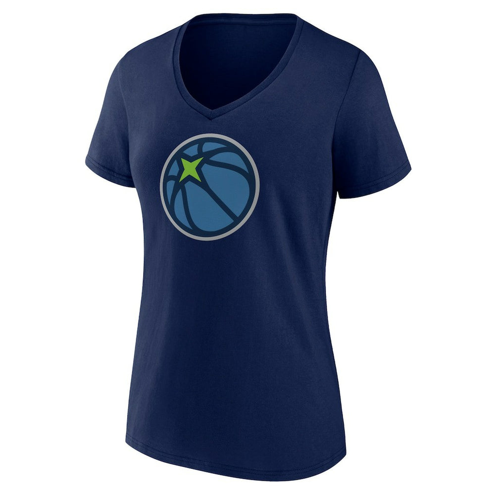NBA - Minnesota Timberwolves Women's Alternate Logo V-Neck T-Shirt - Navy
