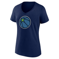 NBA - Minnesota Timberwolves Women's Alternate Logo V-Neck T-Shirt - Navy
