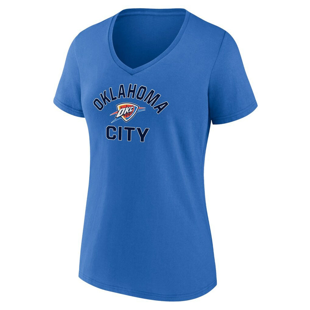 NBA - Oklahoma City Thunder Women's Overtime Team V-Neck T-Shirt - Blue