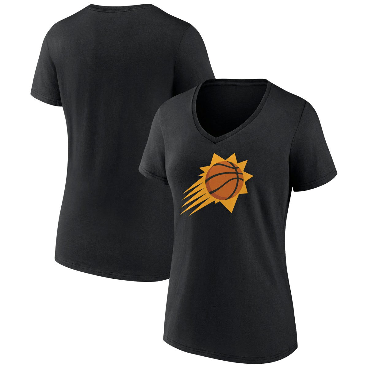 NBA - Phoenix Suns Women's Alternate Logo V-Neck T-Shirt - Black
