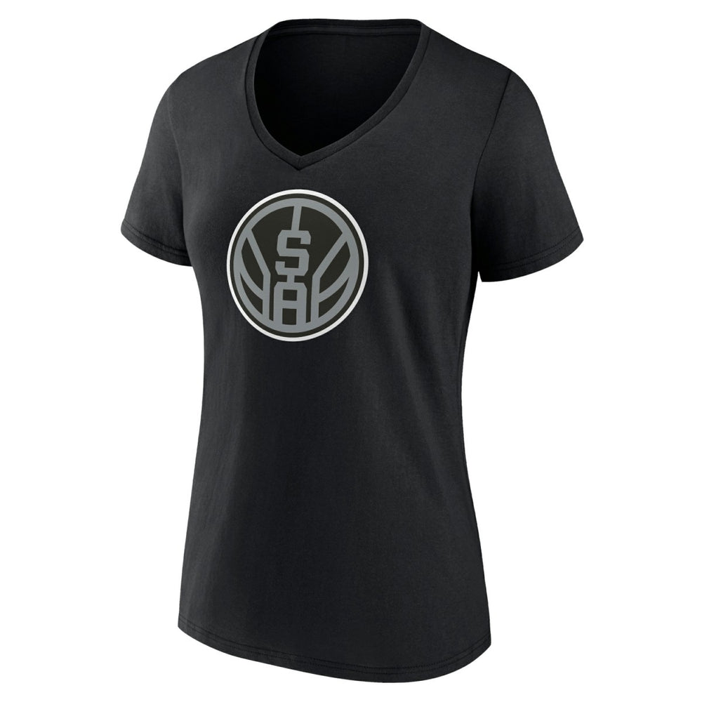 NBA - San Antonio Spurs Women's Alternate Logo V-Neck T-Shirt - Black