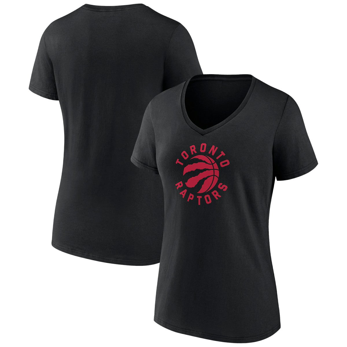 NBA - Toronto Raptors Women's Alternate Logo V-Neck T-Shirt - Black