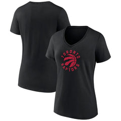 NBA - Toronto Raptors Women's Alternate Logo V-Neck T-Shirt - Black