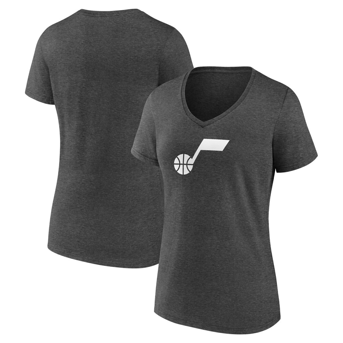 NBA - Utah Jazz Women's Logo V-Neck T-Shirt - Charcoal