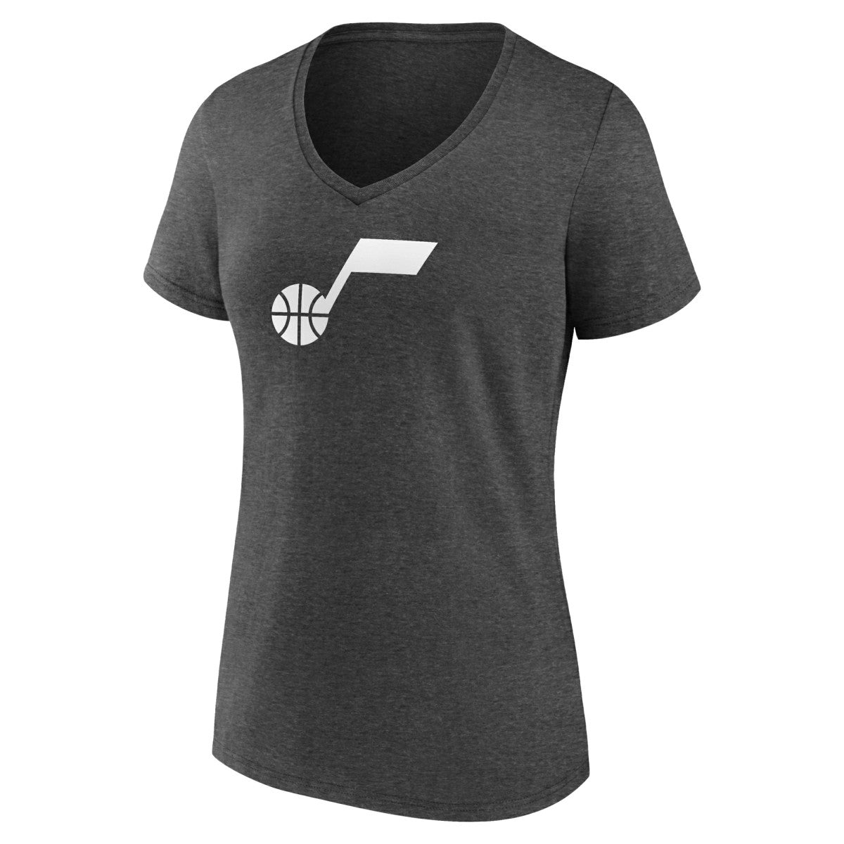 NBA - Utah Jazz Women's Logo V-Neck T-Shirt - Charcoal