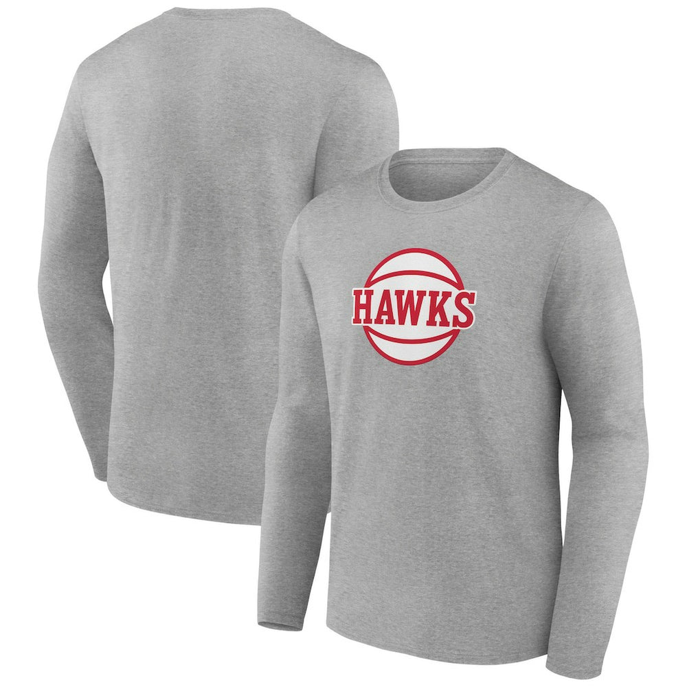 NBA - Atlanta Hawks Alternate Logo Long Sleeve T-Shirt - Gray