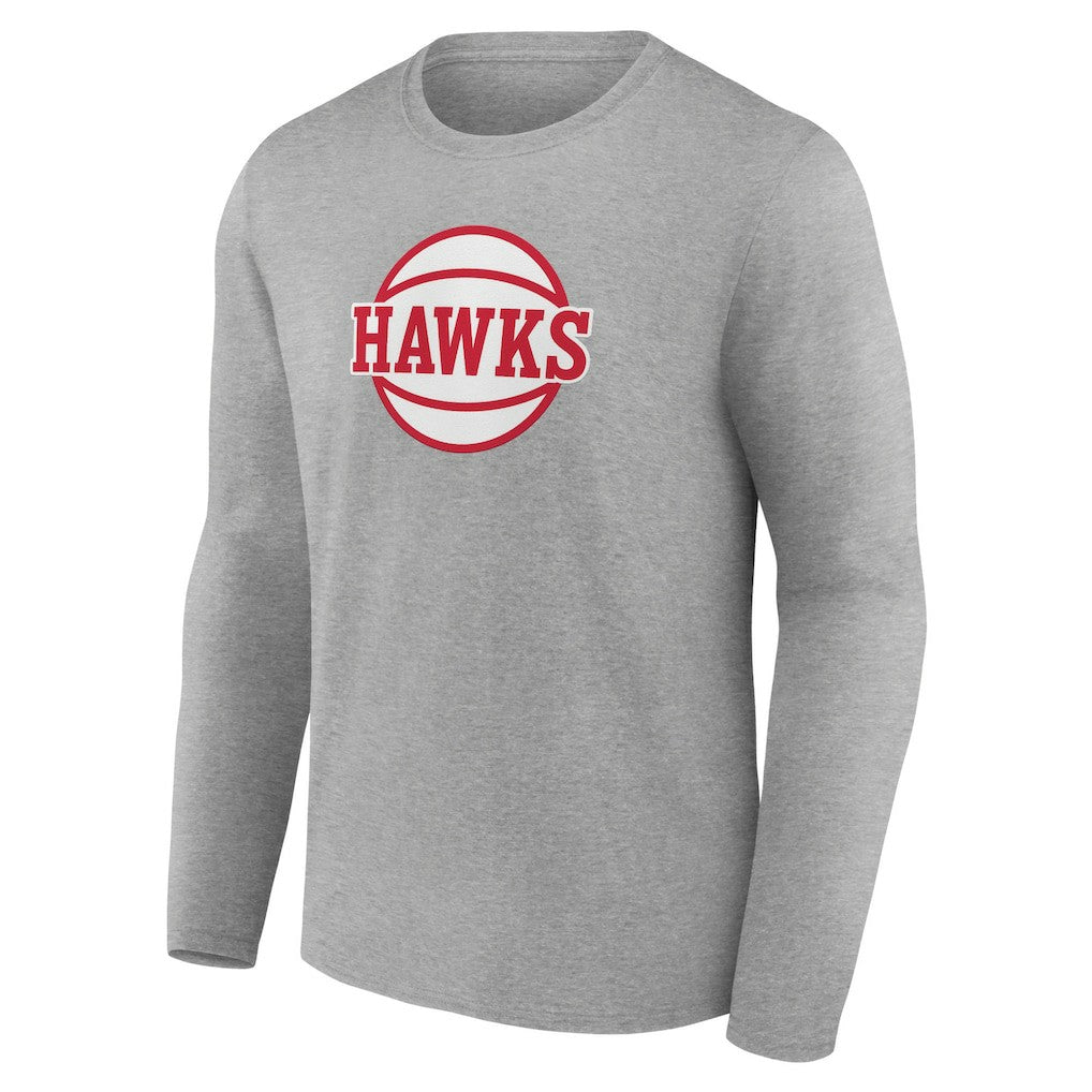 NBA - Atlanta Hawks Alternate Logo Long Sleeve T-Shirt - Gray