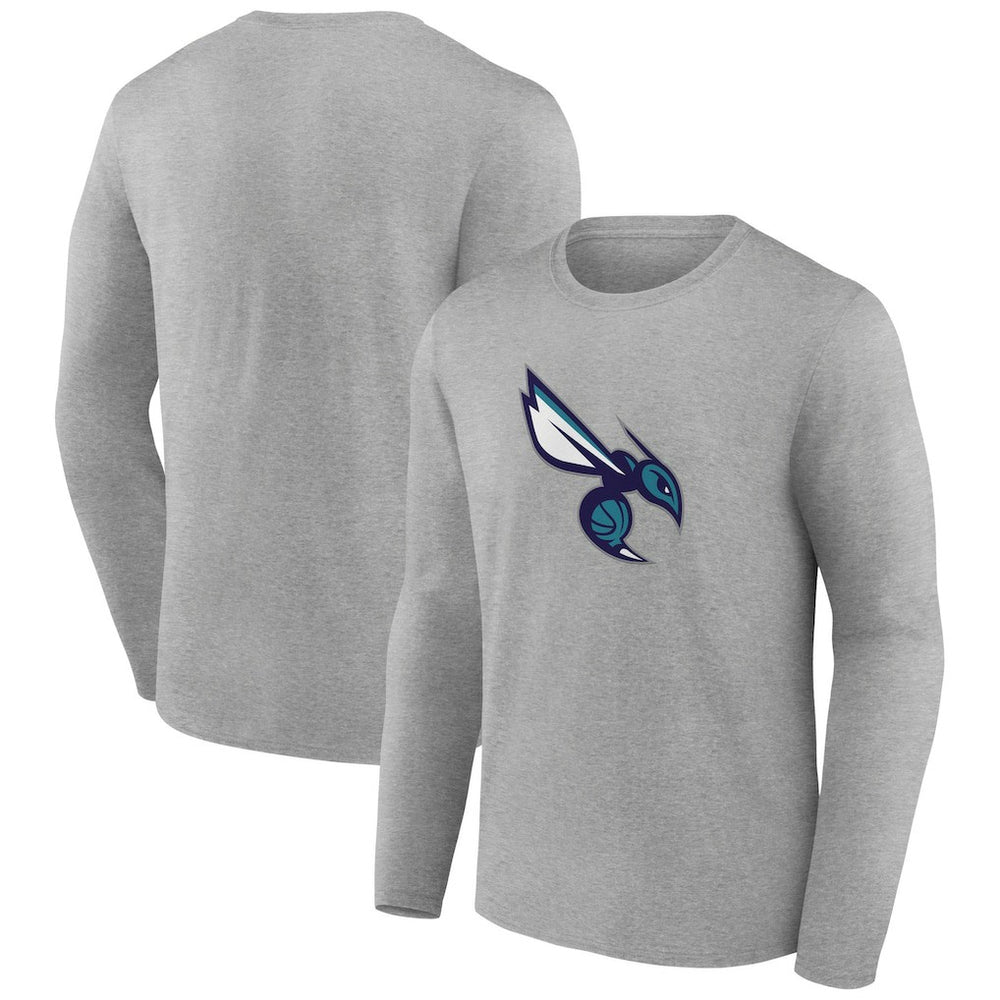 NBA - Charlotte Hornets Alternate Logo Long Sleeve T-Shirt - Gray