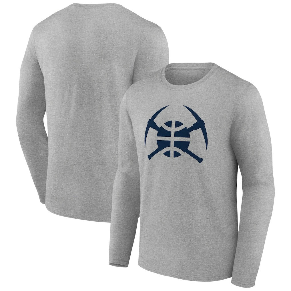NBA - Denver Nuggets Alternate Logo Long Sleeve T-Shirt - Gray