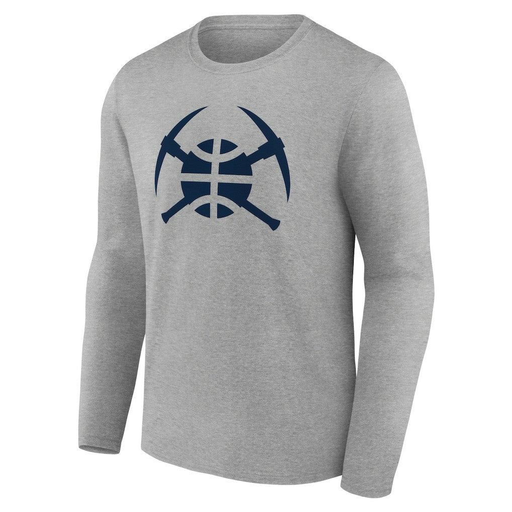 NBA - Denver Nuggets Alternate Logo Long Sleeve T-Shirt - Gray