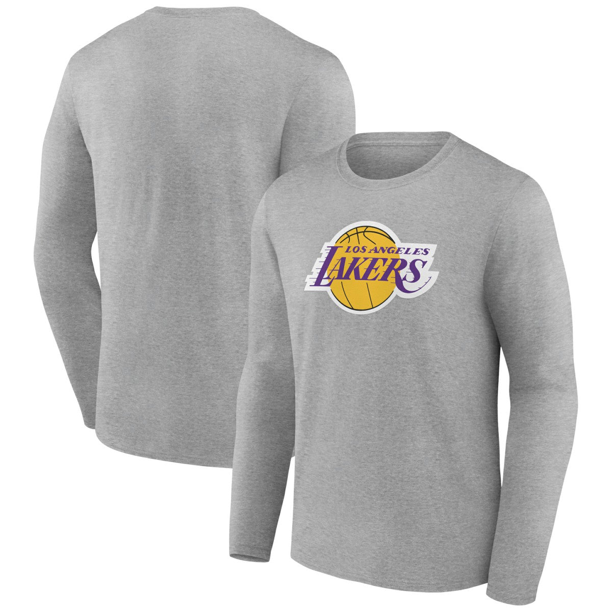 NBA - Los Angeles Lakers Alternate Logo Long Sleeve T-Shirt - Gray