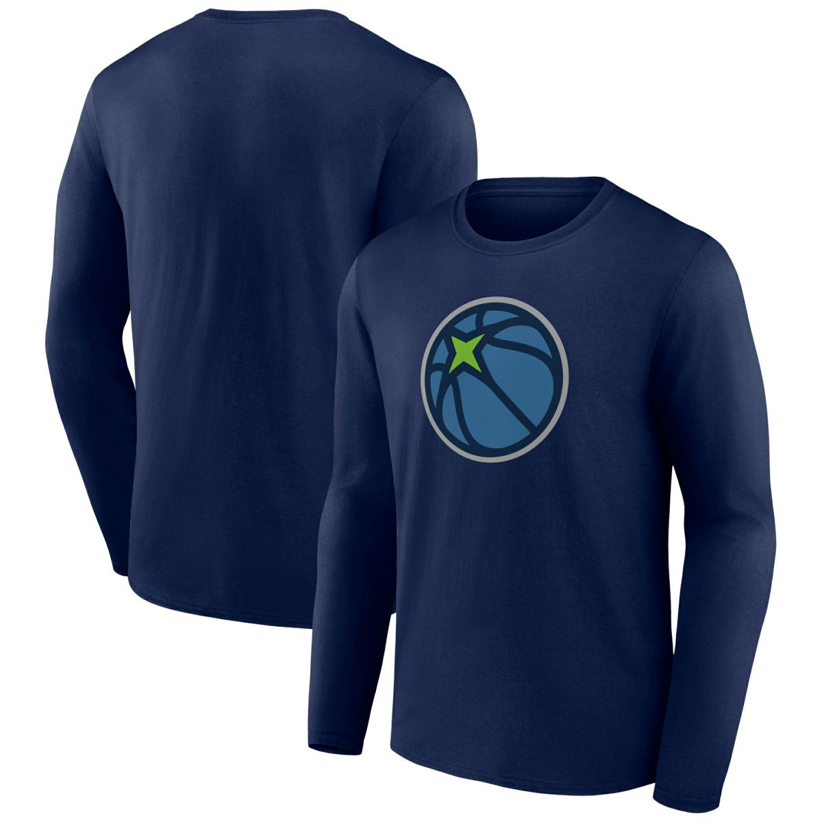 NBA - Minnesota Timberwolves Alternate Logo Long Sleeve T-Shirt - Navy