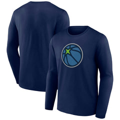 NBA - Minnesota Timberwolves Alternate Logo Long Sleeve T-Shirt - Navy