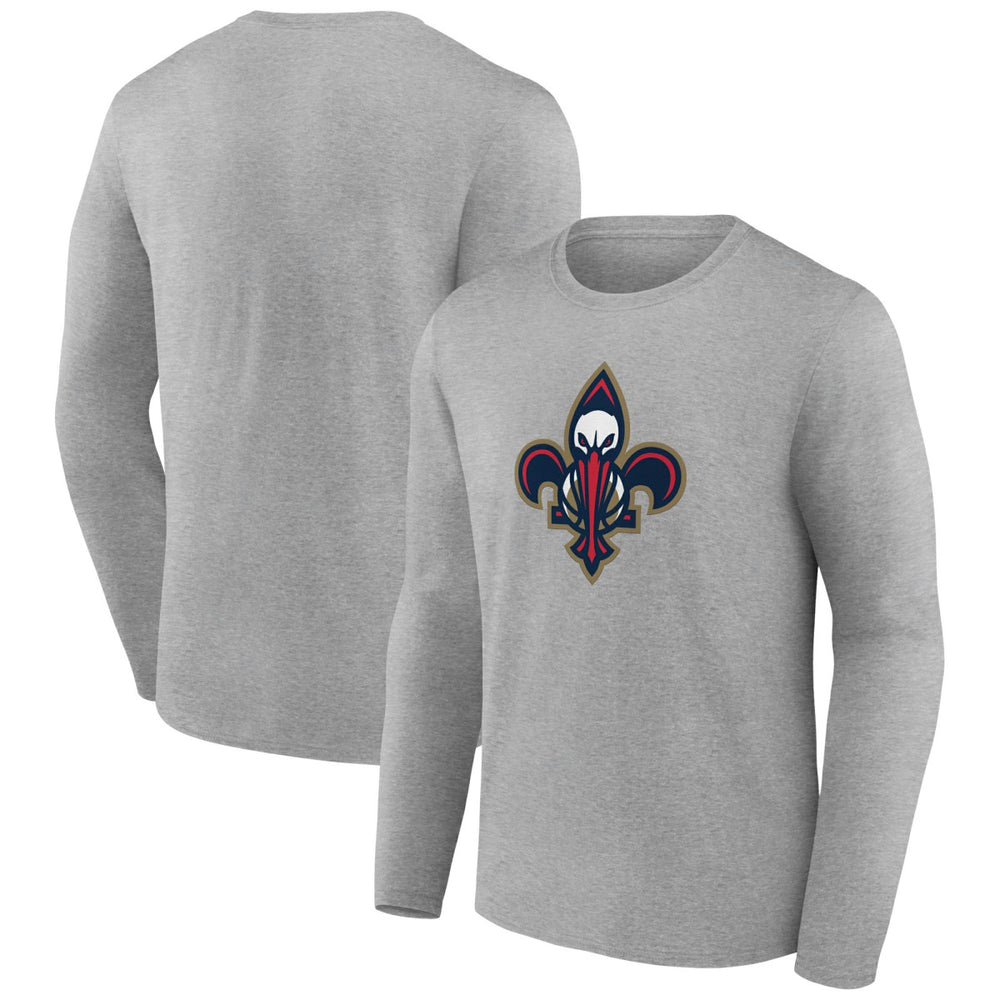 NBA - New Orleans Pelicans Alternate Logo Long Sleeve T-Shirt - Gray
