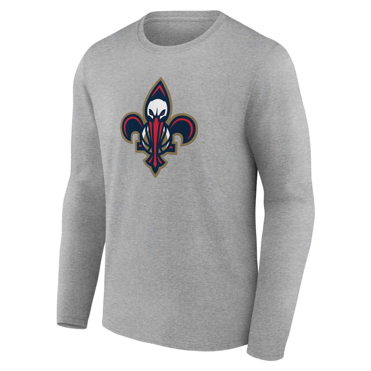 NBA - New Orleans Pelicans Alternate Logo Long Sleeve T-Shirt - Gray