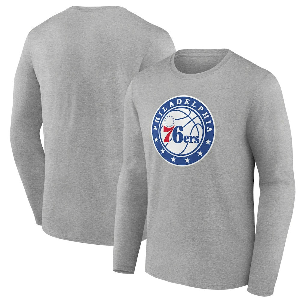 NBA - Philadelphia 76ers Alternate Logo Long Sleeve T-Shirt - Gray