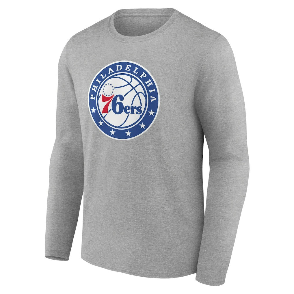 NBA - Philadelphia 76ers Alternate Logo Long Sleeve T-Shirt - Gray