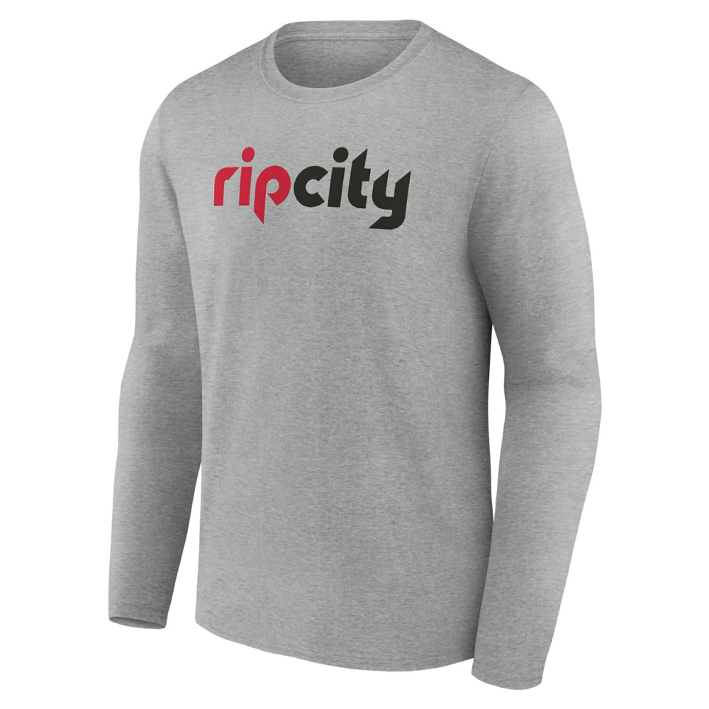 NBA - Portland Trail Blazers Alternate Logo Long Sleeve T-Shirt - Gray