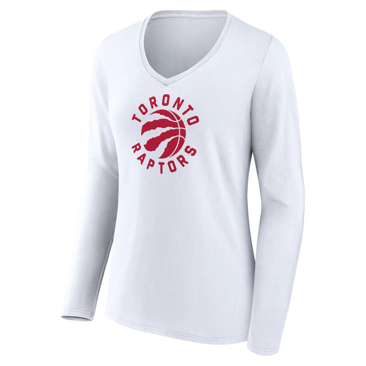 NBA - Toronto Raptors Women's Alternate Logo V-Neck Long Sleeve T-Shirt - White