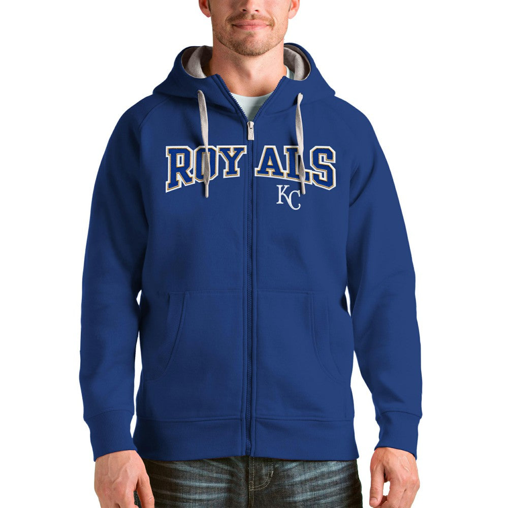 Kansas City Royals Antigua Team Logo Victory Full-Zip Hoodie Sale