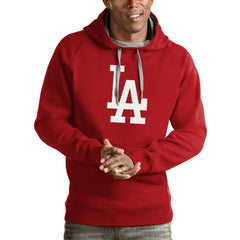 Los Angeles Dodgers Antigua Victory Pullover Team Logo Hoodie On Sale