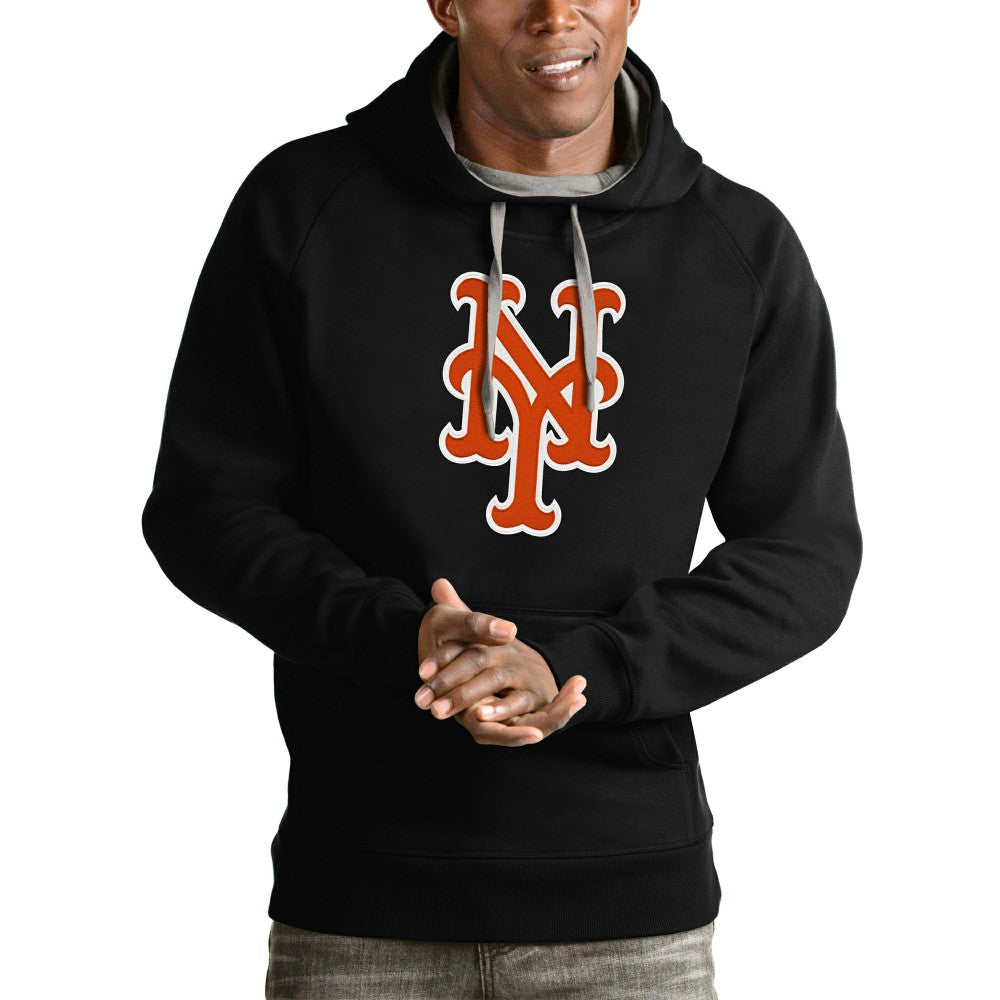 New York Mets Antigua Victory Pullover Team Logo Hoodie On Sale