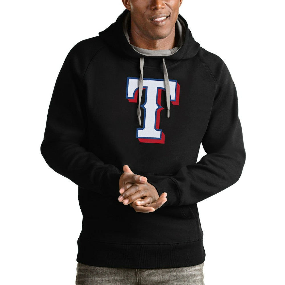 Texas Rangers Antigua Victory Pullover Team Logo Hoodie Lifestyle