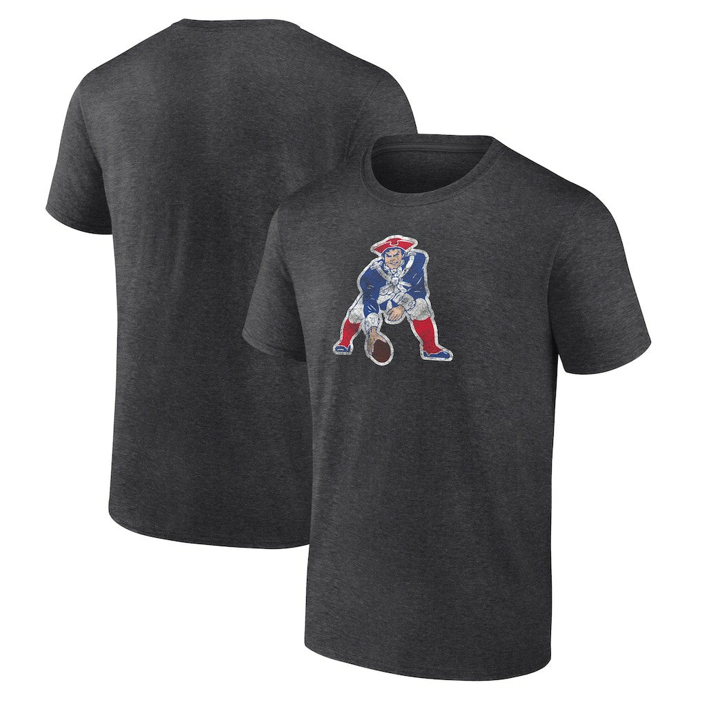 New England Patriots Throwback Logo T-shirt Charcoal - NFL