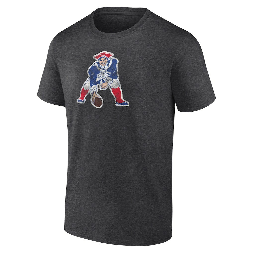 New England Patriots Throwback Logo T-shirt Charcoal - NFL