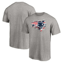 New England Patriots True Color T-Shirt Heather Gray - NFL