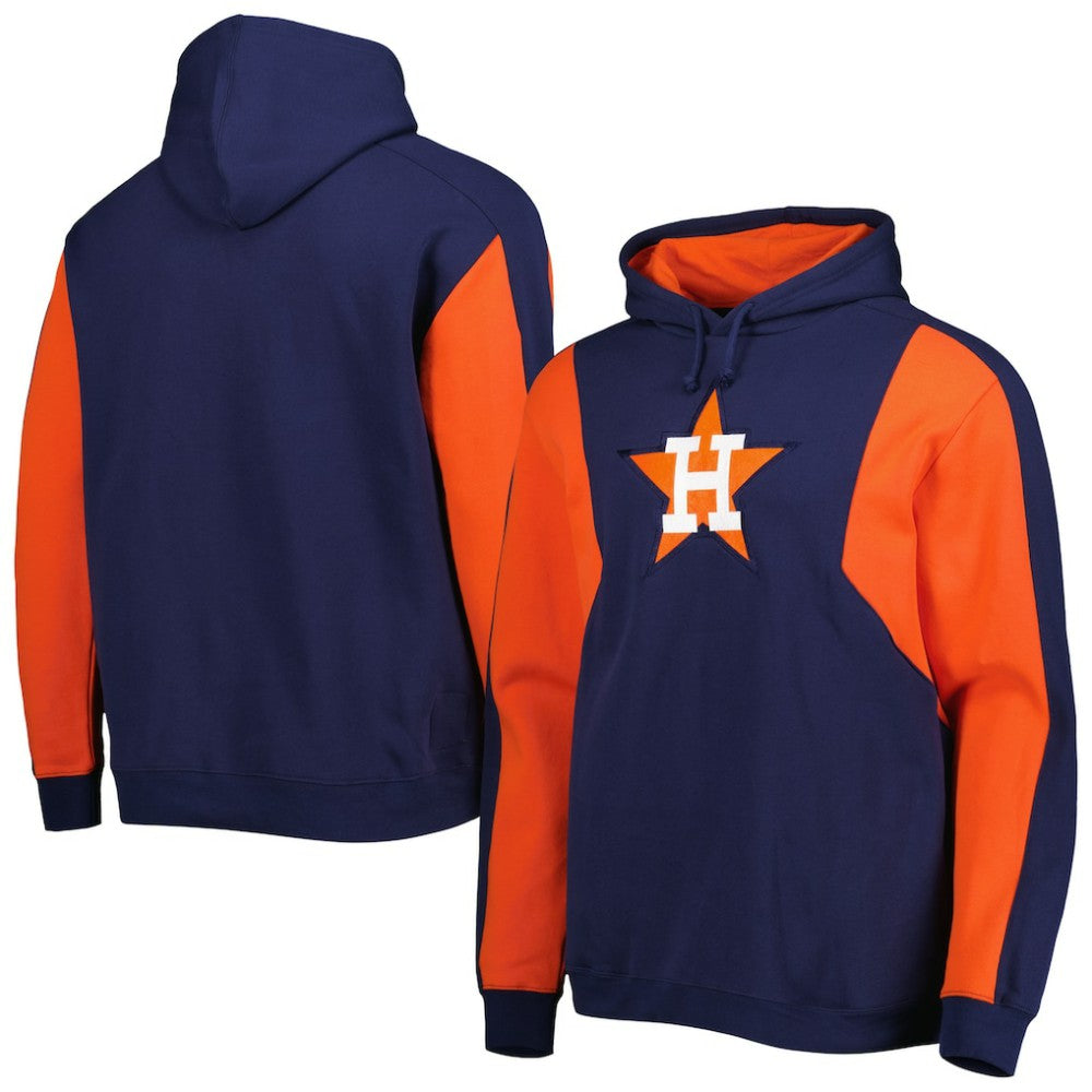 Houston Astros Mitchell & Ness Colorblocked Fleece Pullover Hoodie Lifestyle