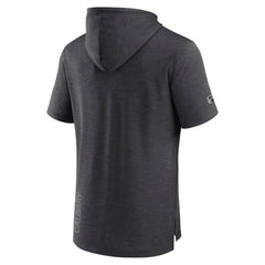 Calgary Flames - Fanatics Authentic Pro Short Sleeve Pullover Hoodie Heather Charcoal