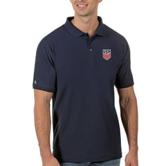 USMNT Antigua Legacy Pique Polo - Navy
