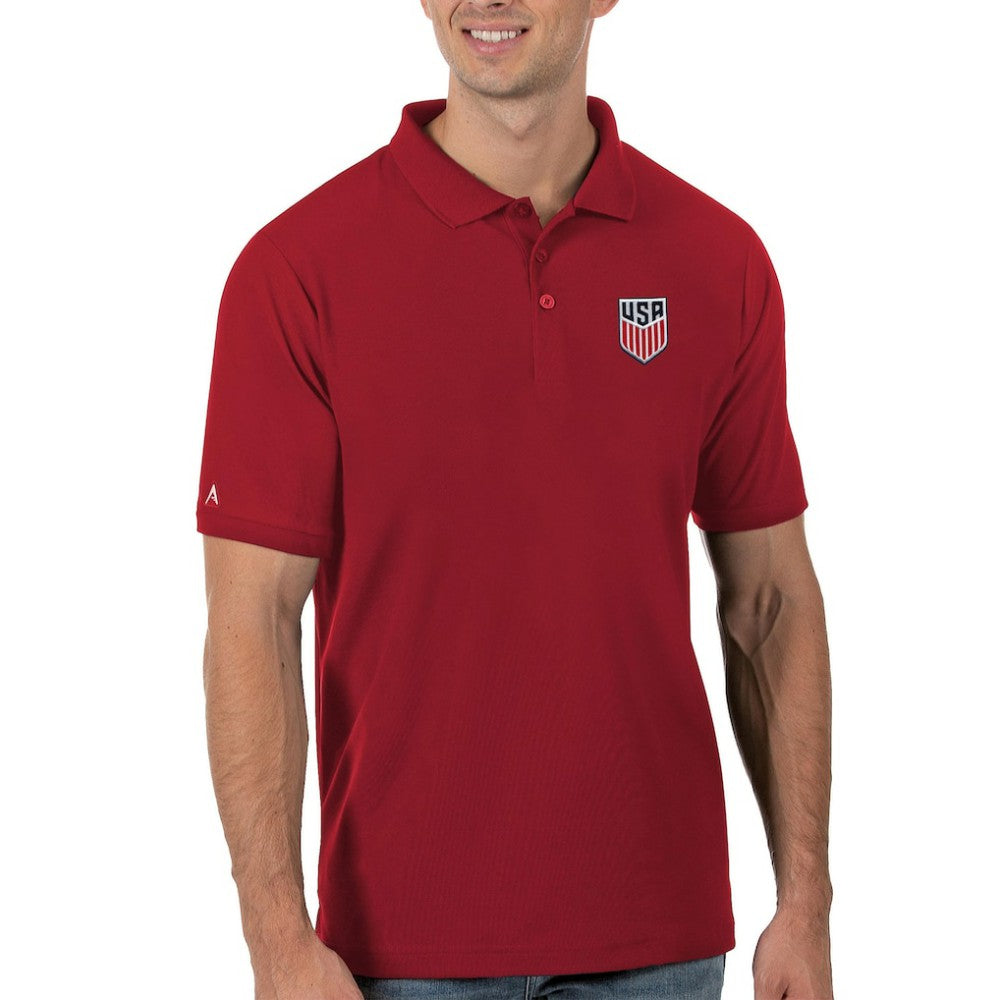 USMNT Antigua Legacy Pique Polo - Red