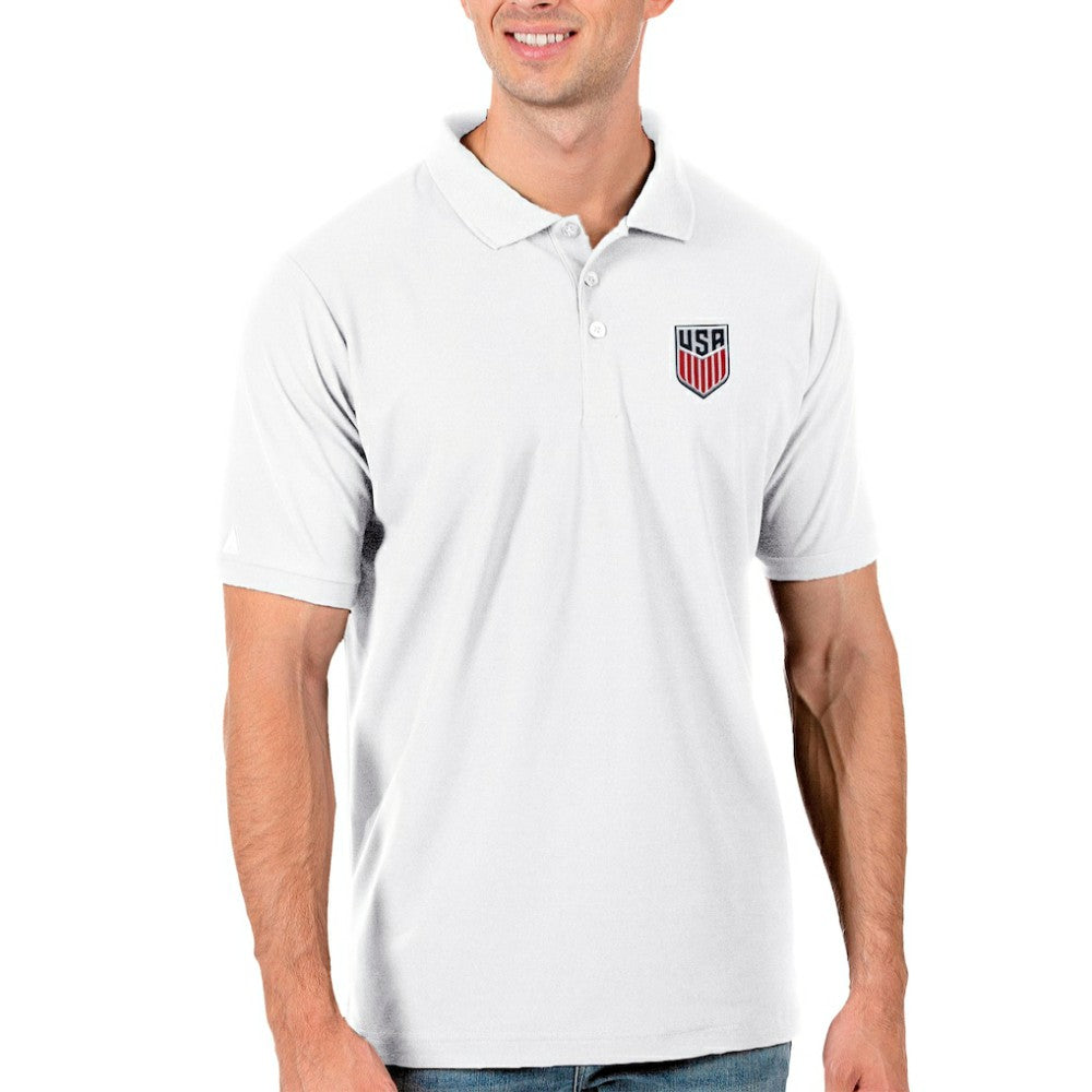 USMNT Antigua Legacy Pique Polo - White