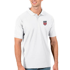 USMNT Antigua Legacy Pique Polo - White