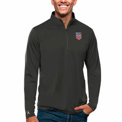 USMNT Antigua Tribute Quarter-Zip Pullover Top - Charcoal