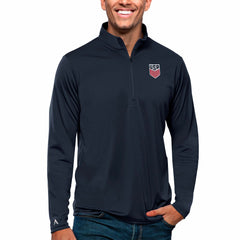 USMNT Antigua Tribute Quarter-Zip Pullover Top - Navy