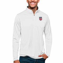 USMNT Antigua Tribute Quarter-Zip Pullover Top - White