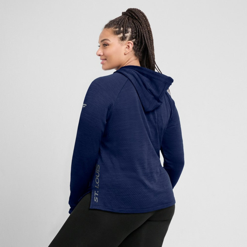 St. Louis Blues - Fanatics Women's Authentic Pro Pullover Hoodie Heather Navy