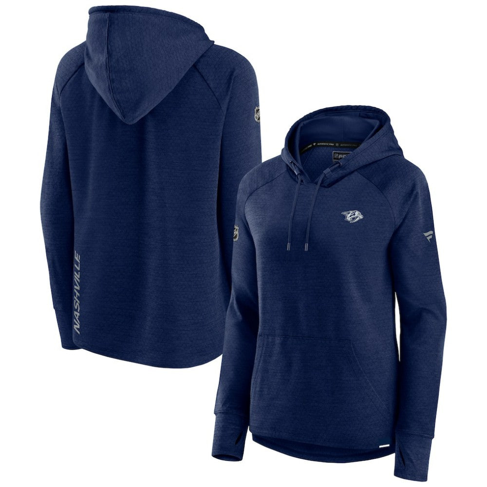 Nashville Predators - Fanatics Women's Authentic Pro Pullover Hoodie Heather Navy