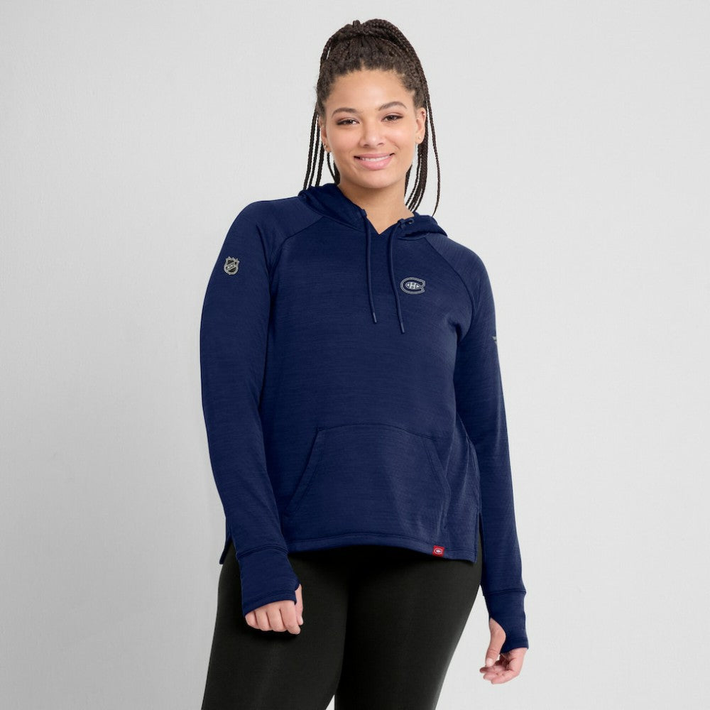 Montreal Canadiens - Fanatics Women's Authentic Pro Pullover Hoodie Heather Navy