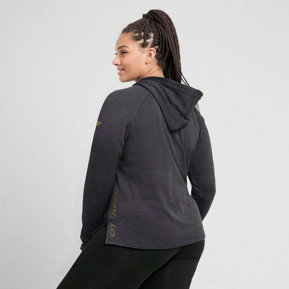 Ottawa Senators - Fanatics Women's Authentic Pro Pullover Hoodie Heather Charcoal